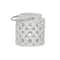 White Ceramic Contemporary Candle Holder Lantern, 8" x 8" x 9"
